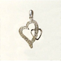 Pendant heart with Zircon 20mm