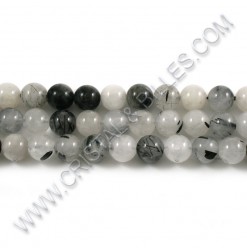 Quartz rutilated black 08mm...