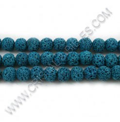 Lava beads Marine, 06mm -...