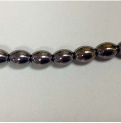 Glass oval Purple AB 8x11mm...