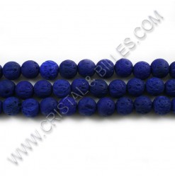 Lava beads Royal blue, 06mm...