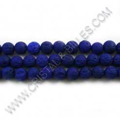 Lava beads Royal blue, 08mm...