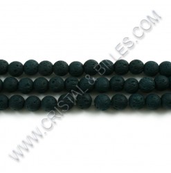 Lava beads Dark Teal, 06mm...