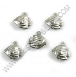 Charm fish 12mm, Stainless...