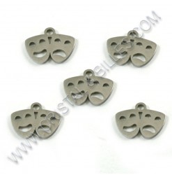 Charm drama mask 13x10mm,...