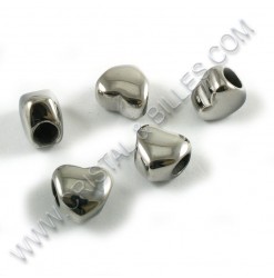 Bille coeur 11x8mm, Acier...