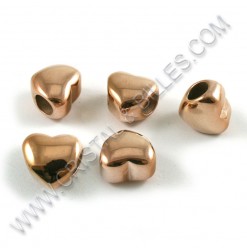 Bead heart 10x11mm, S/S...