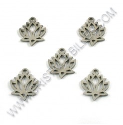 Charm lotus flower 12x14mm,...