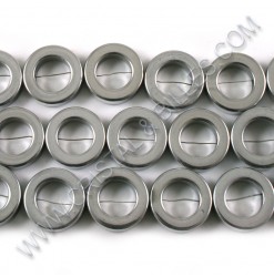 Hematite donut Silver 14mm...