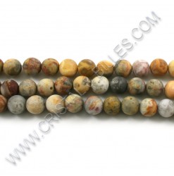 Agate crazy Brun mât, 08mm...