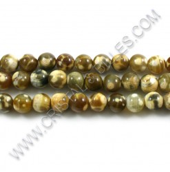 Agate fire Brun pâle 08mm -...