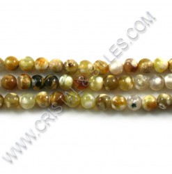 Agate fire Brun pâle 06mm -...