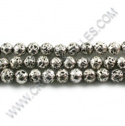 Lava beads Steel 08mm -...
