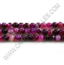 Agate Stripped 06mm Rose...