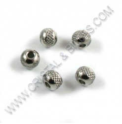 Beads 6mm, Stainless 304 -...