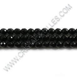 Onyx noire facetée 06mm -...