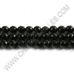 Onyx noire facetée 08mm -...