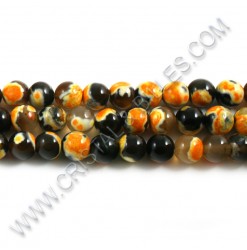 Agate Fire Orange, 08mm -...