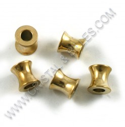 Beads 8x8mm, Stainless Gold...