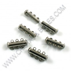 Slide clasp 3 rows 20mm,...