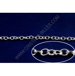Chain oval 6x4mm, Silver -...