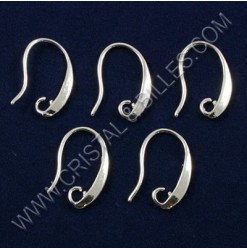 Earwire round 17mm, Silver