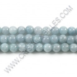 Aquamarine natural, 08mm -...