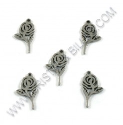 Charm Rose 16x09mm, SS 304...