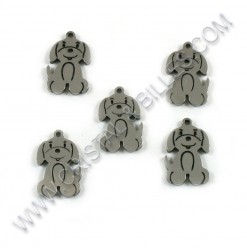 Charm dog 17x11mm, SS 304 -...