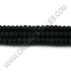 Lava beads, 6x4mm -...
