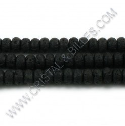 Lava beads, 8x5mm -...