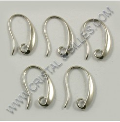 Crochet oreille 17mm, Nickel