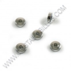Beads 05x02mm, Stainless -...
