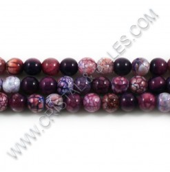 Agate crackle purple, 08mm...