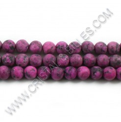Jasper sesame magenta, 08mm...