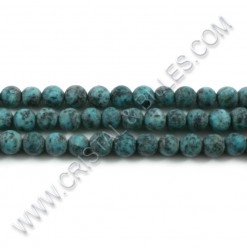 Jasper sesame teal, 06mm -...