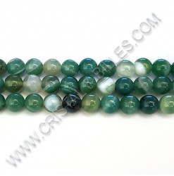 Agate stripped green, 08mm...