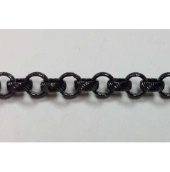 Chain Rolo fancy 8mm, Black...