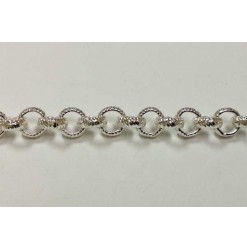 Chain Rolo fancy 8mm, Silver