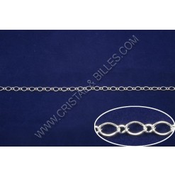 Chain Figaro 5x3mm, Silver