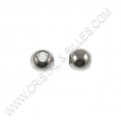 Beads 06 x 5.5mm, Stainless...