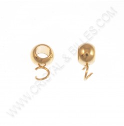 Charm hanger 6x4mm, S/S...