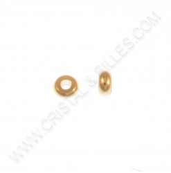 Beads 4x2mm, Stain. gold -...