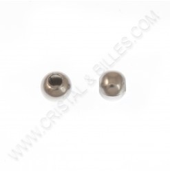 Beads 6mm hollow, Stainless...
