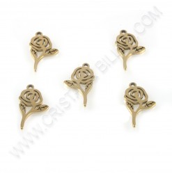 Charm rose 16x9mm,...