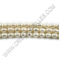 Soft water pearls, white 5...