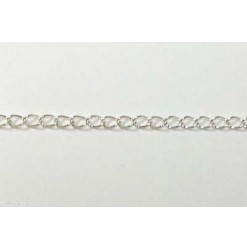 Chain twist 6x4mm, Silver