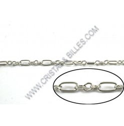 Chaine Figaro 11x5mm, Nickel
