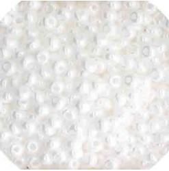 Seed beads 6/0 White luster...
