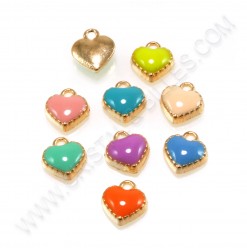 Charm heart mix 8x7.5mm -...